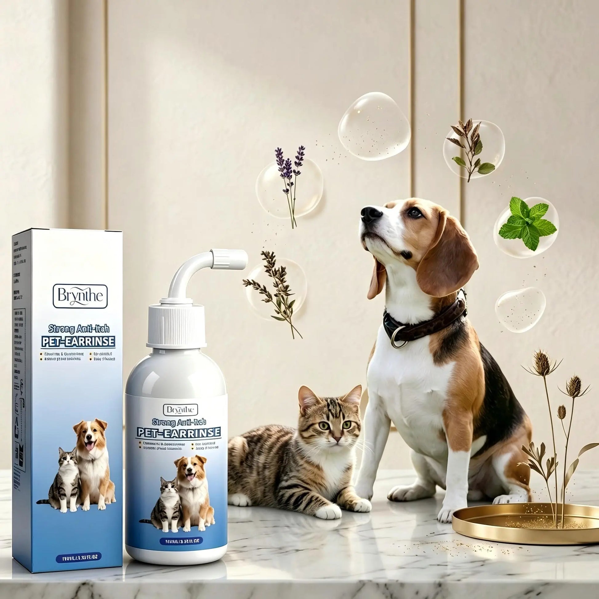 Gentle Pet Ear Cleanser | Odorless Solution for Dogs and Cats