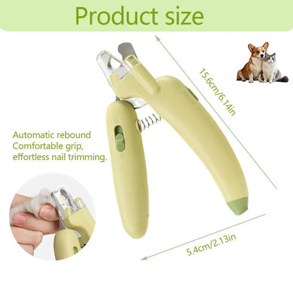 Professional Pet Nail Trimmer | LED Light, UV Lamp & Built-In Nail File for Safe Grooming
