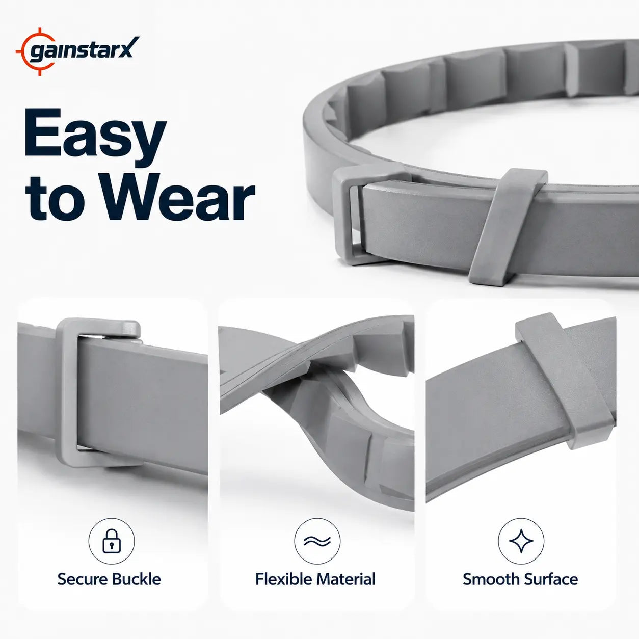 Gainstarx Adjustable Lightweight Dog Collar with Fresh Scent for Large Dogs Over 18 lbs - Ideal for Everyday Walks and Outdoor Activities