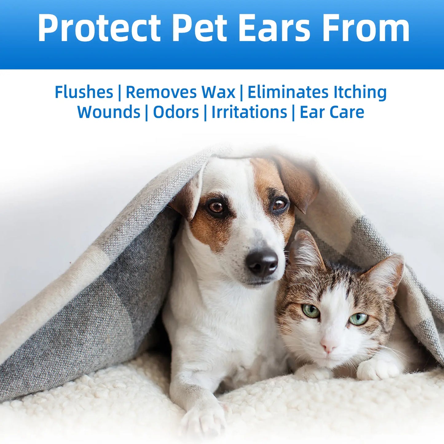 Gentle Pet Ear Cleanser | Odorless Solution for Dogs and Cats