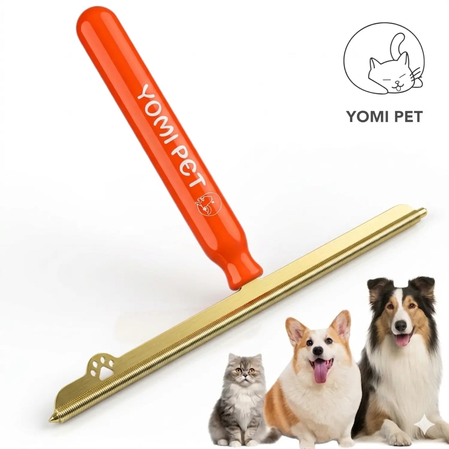 YOMI PET Reusable Car Mat Hair Remover Brush for Efficient Pet Hair Cleaning on Rugs and Mats