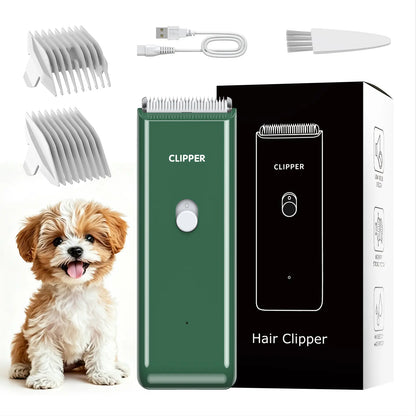 Professional Low Noise Rechargeable Cordless Pet Clippers for Dog and Cat Grooming with Ceramic Blade, Ideal for Matted and Long Hair