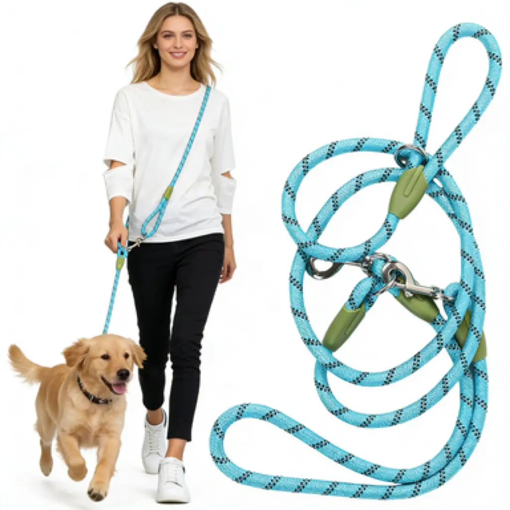 Hands-Free Dog Running Leash | Adjustable Crossbody Reflective Leash for Walking, Hiking & Training
