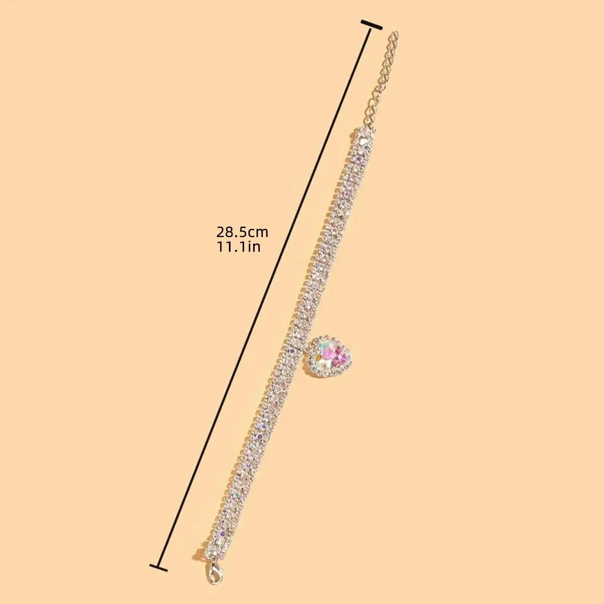 Heart-Shaped Artificial Diamond Pet Collar - Aesthetic Accessory for Cats and Dogs