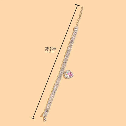 Heart-Shaped Artificial Diamond Pet Collar - Aesthetic Accessory for Cats and Dogs
