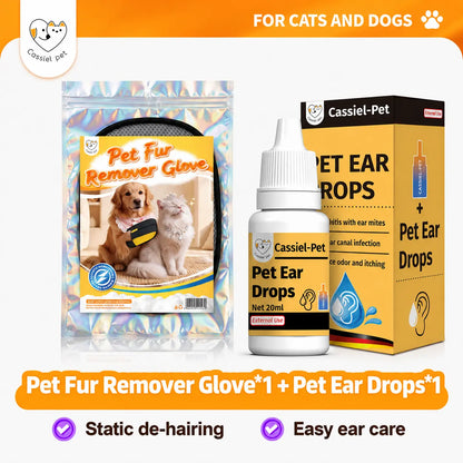 Premium Pet Hair Removal Glove | Reusable Grooming Mitt for Dogs & Cats