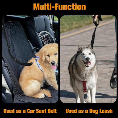 Adjustable Dog Car Harness Seatbelt - 2 Pack Headrest Restraint Tether for Enhanced Pet Safety During Vehicle Travel