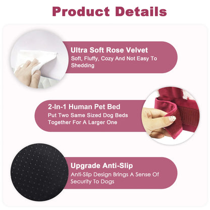 PAWPUBBY XXL Orthopedic Memory Foam Waterproof Dog Bed with Washable Bolster Cover for Large Dogs - Ideal Gift for Pet Lovers