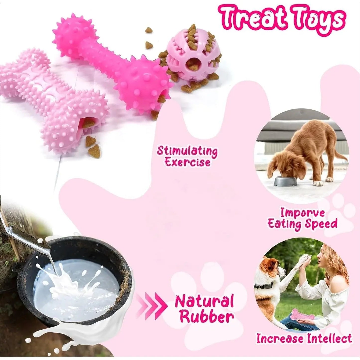 Set of 8/6 Durable Puppy Chew Toys for Teething Small Dogs - Interactive and Soft Rubber Toys for Engaging Playtime, Perfect for Christmas, Father's Day, and Summer Celebrations