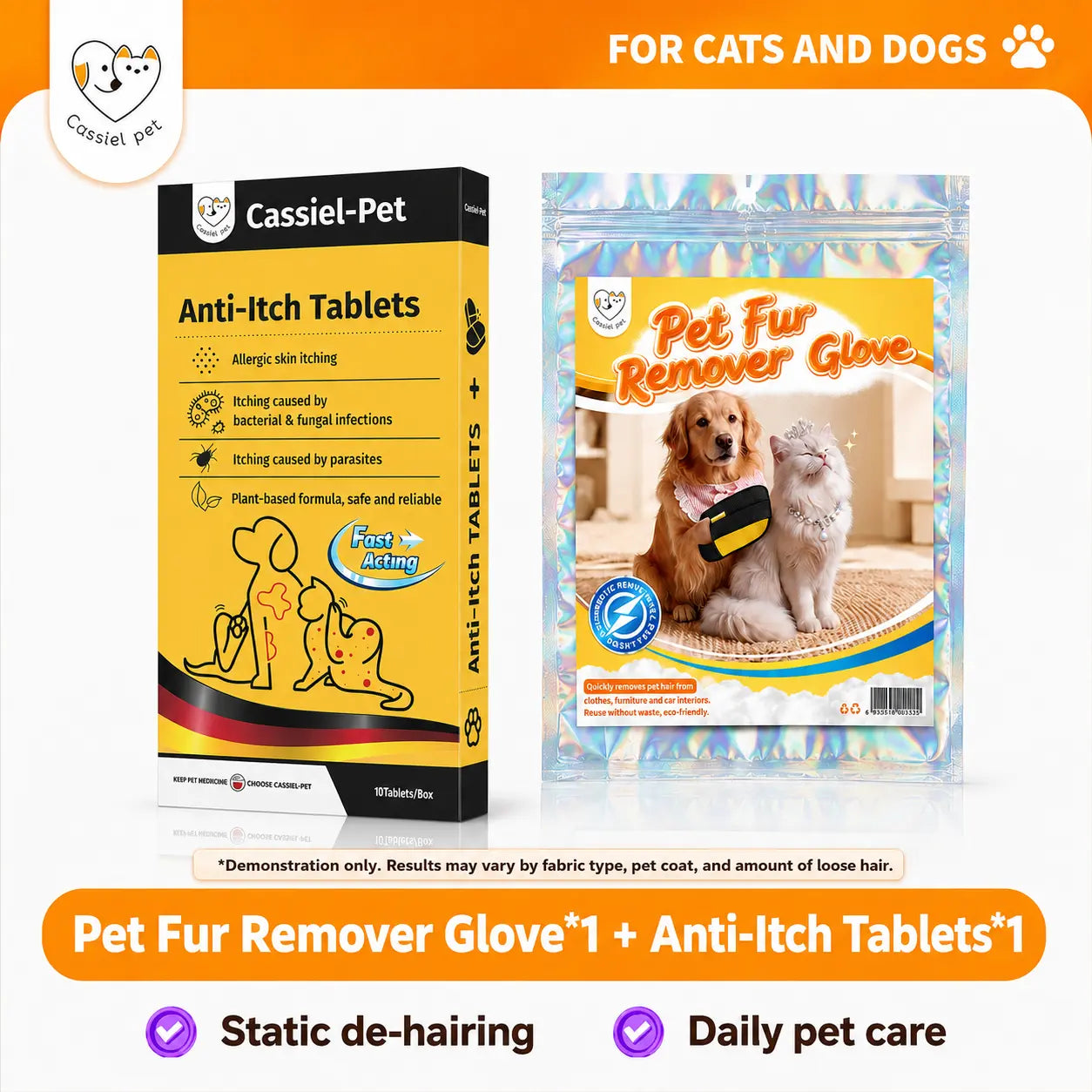 Premium Pet Hair Removal Glove | Reusable Grooming Mitt for Dogs & Cats