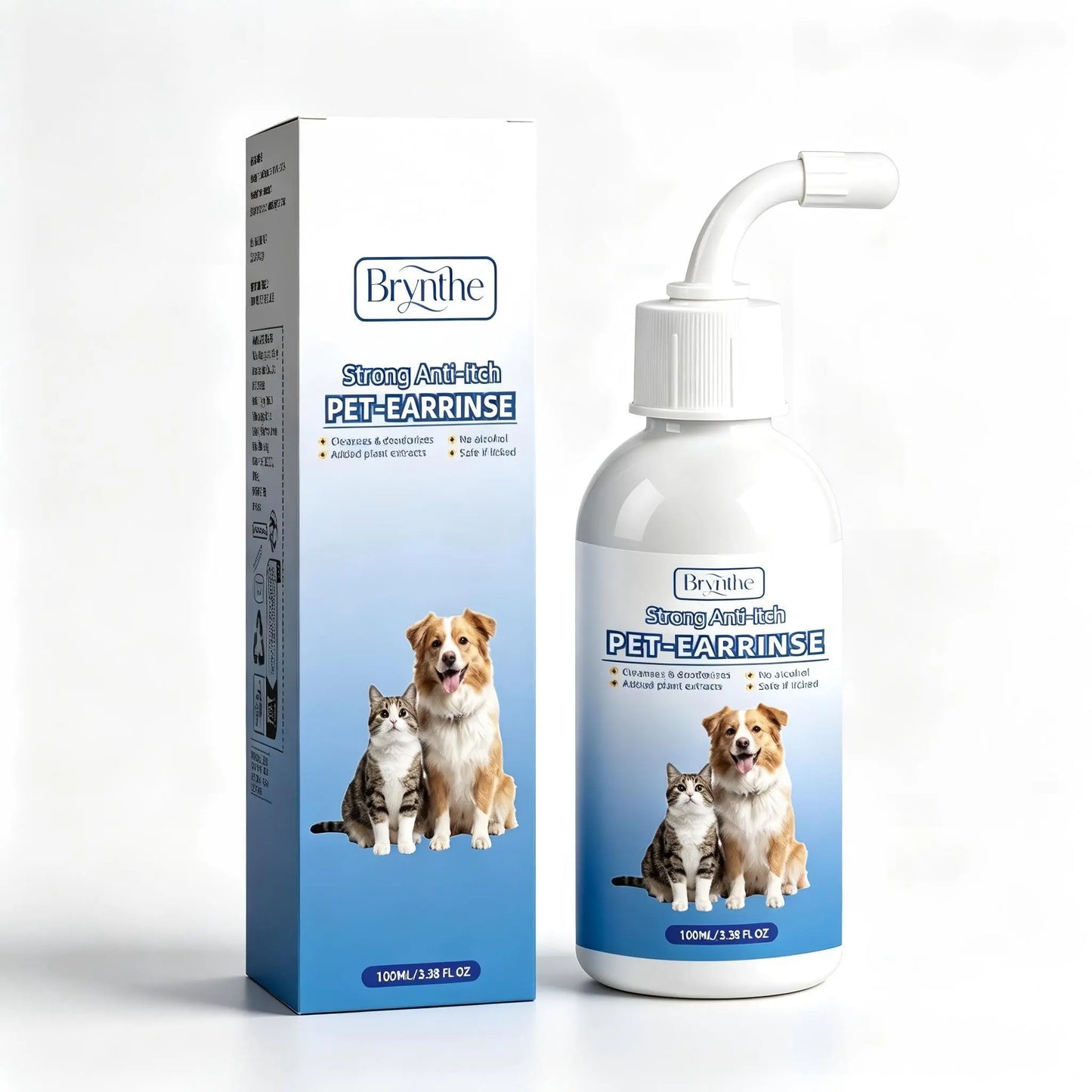 Gentle Pet Ear Cleanser | Odorless Solution for Dogs and Cats