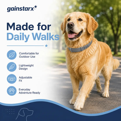 Gainstarx Adjustable Lightweight Dog Collar with Fresh Scent for Large Dogs Over 18 lbs - Ideal for Everyday Walks and Outdoor Activities