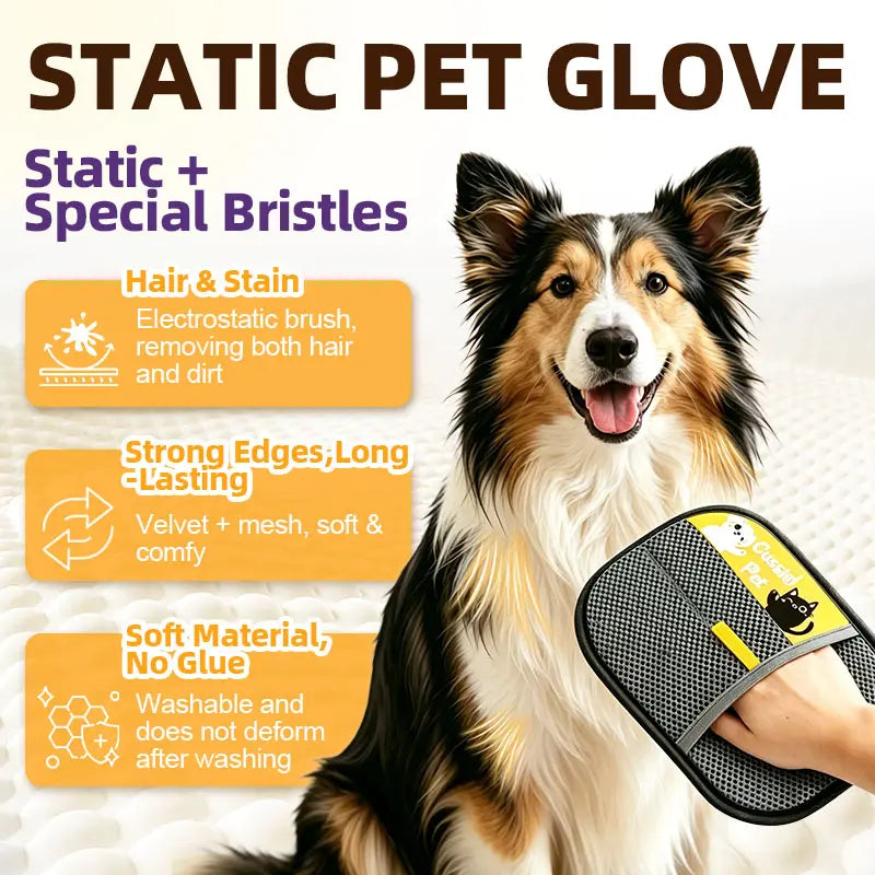 Premium Pet Hair Removal Glove | Reusable Grooming Mitt for Dogs & Cats