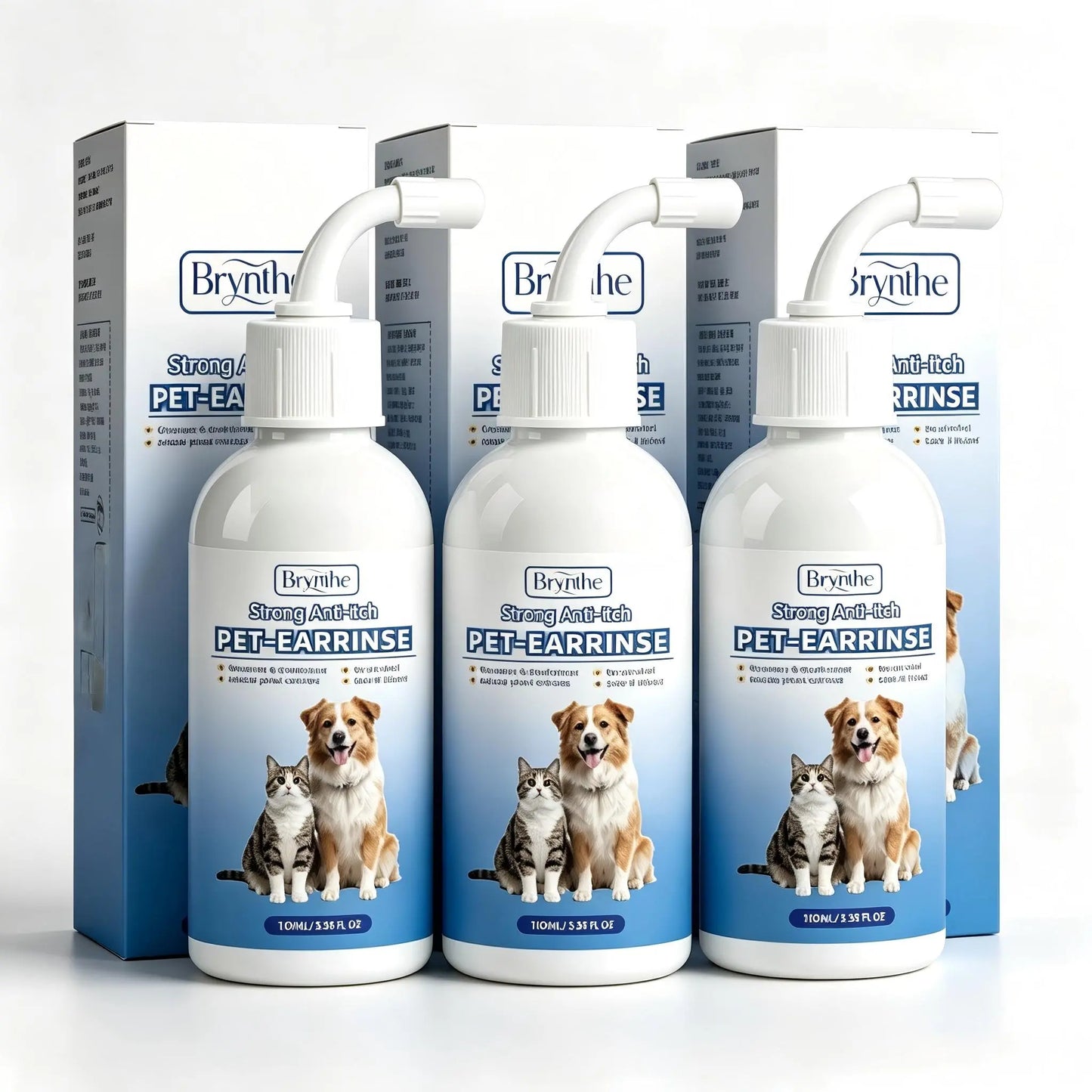 Gentle Pet Ear Cleanser | Odorless Solution for Dogs and Cats