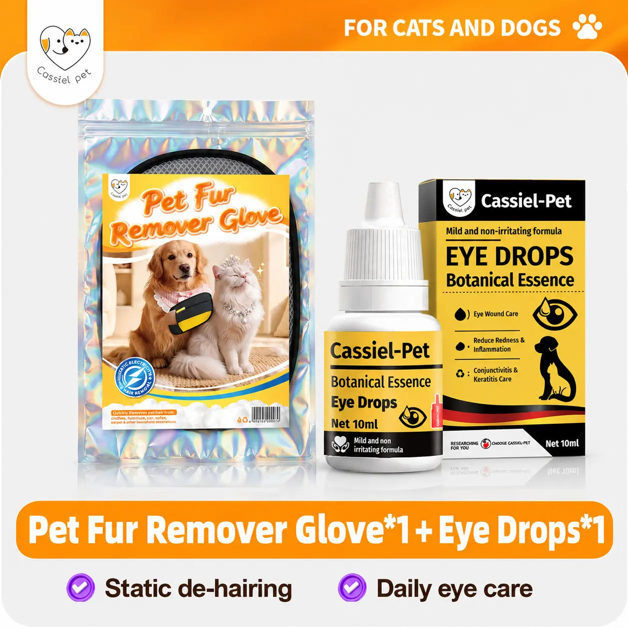 Premium Pet Hair Removal Glove | Reusable Grooming Mitt for Dogs & Cats