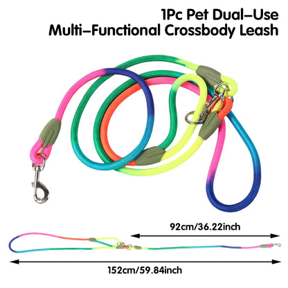 Hands-Free Dog Running Leash | Adjustable Crossbody Reflective Leash for Walking, Hiking & Training